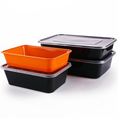 China 500/650/750/1000/1250/1500ml BPA free disposable pp meal prep take away food container with lid for sale