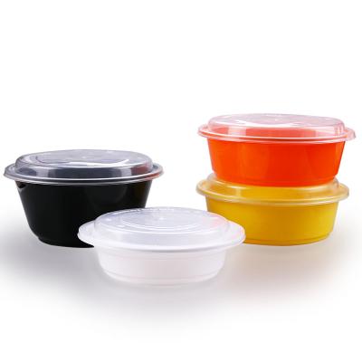 China 450/700/1000ml Disposable PP Take Out Bowl With Lid For Fruit And Vegetable Salad Packing Microwave Take Out Soup Bowl for sale