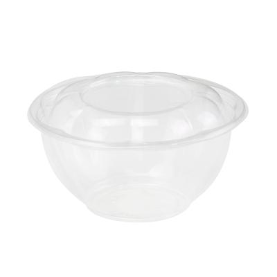 China 32oz Disposable Plastic Pet Food To Go Rose Salad Clear Bowl With Lid For Restaurant Package Factory Direct Wholesale for sale