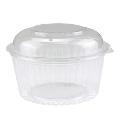 China Recyclable Fruit And Vegetable Salad Packaging Box To Go Clear Hinged Lid Food Container For Restaurant And Supermarket for sale