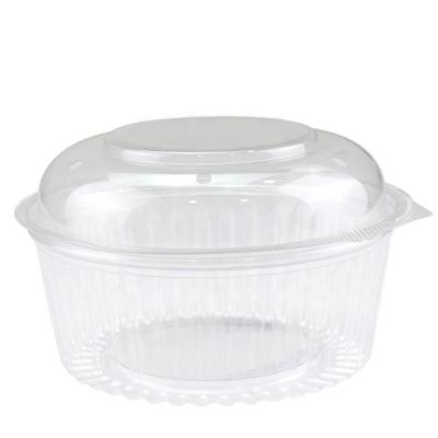 China Recycled Materials 32 Oz To Go Hinged Lid Salad Bowl Plastic Food Container Box For Packaging for sale