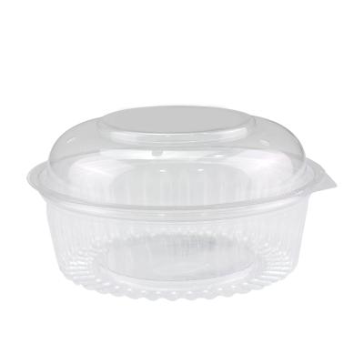 China 24oz Materials Fruit and Vegetable Packing Disposable PET Recycled Plastic Food Container for Dinner Market and Restaurant Package for sale