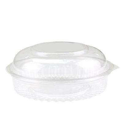 China Recycled Materials 20oz To Go Disposable Hinged Lid Salad Box Pet Food Container Plastic Recyclable Material For Restaurant Food Package for sale