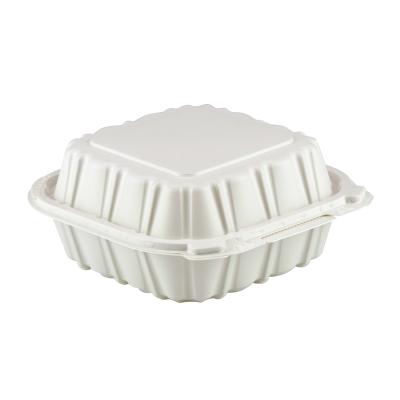 China MFPP Wholesale Disposable To Go Mineral Filled PP Eco-friendly 6 Inch Microwavable Hinged Lid Food Bowl for sale