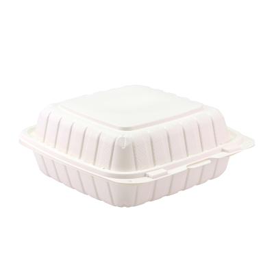 China 9inch recyclable to go disposable mfpp clamshell microwave pp eco-friendly food container hinged lid for restaurant package for sale