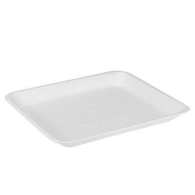 China 28 X 22 X 3.5 Cm Disposable Foam EPS Tray Meat Seafood Package Dinner Market Food Packet for sale