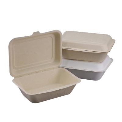 China Biodegradable To Go 100% Biodegradable Eco-friendly Disposable Sugarcane Bagasse Food Container For Restaurant Package for sale