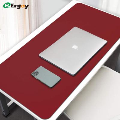 China Gaming Large White XXL Red Double Sided Two Tone Vegan Leather Waterproof Writing Mat Computer Desk Mat for sale