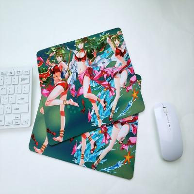 China Anti-Slip Custom Printed Premium Textured Gifts Edge Anime Small Size Normal Advertising Mouse Pad for sale