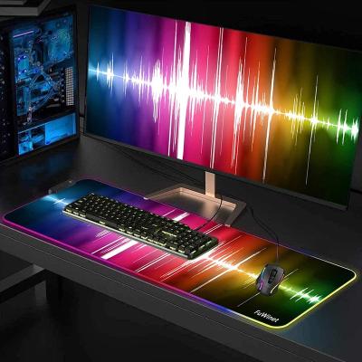 China Large Gaming LED RGB Luminous Gaming Mouse Pad XXXL Fashionable Black for sale