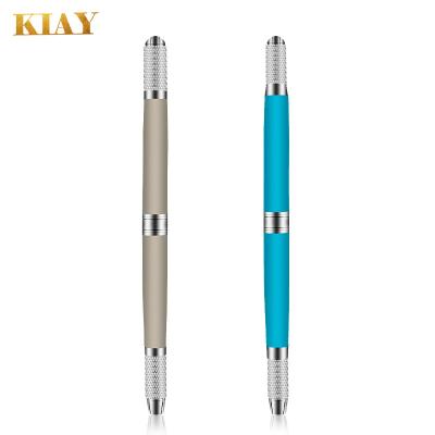 China Permanent Eyebrow Permanent Tattoo Double Color Gold /Blue 3D Microblading Tattoo Pen 3D Microblading Tattoo Needles Manual Pen for sale