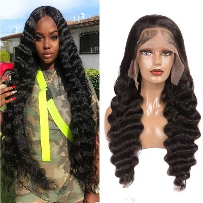 China Body Wave Drop Shipping 180% Full Cuticle Aligned Hair Lace Front Wig, Free Sample Brazilian Human Surf Wig For Black Women for sale