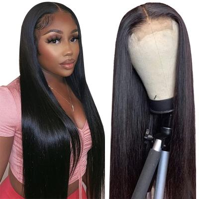 China Body Wave Cuticle Aligned Wig 4X4 Front Wigs With Transparent Lace Frontal Density Straight Hair Mink Wig Vendor Pre Plucked 180 Lace Frontal Long for sale