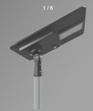 China LED All In One Solar LED Street Light 20W - 60W 110 - 120Lm/W Aluminium Alloy for sale