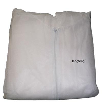 China With Zipper Factory Direct High Quality White Disposable PP Coverall Gowns Zipper (Standard) From HengFeng for sale