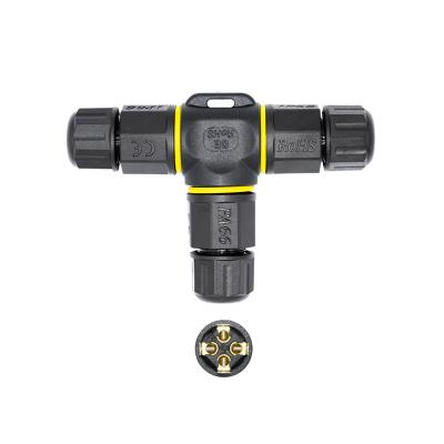 China Led Lighting IP68 4 Pin Waterproof Connector For Outdoor LED Light Waterproof Cable Connector for sale