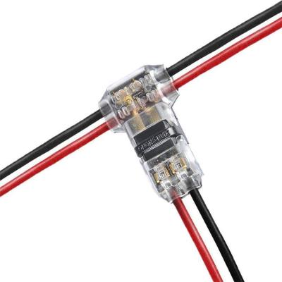 China Outdoor Low Landscape Lighting Wire Connectors 2 Pin 3 Way T Shape Terminals 18/20/22 A.W.G. Quick Splice Wire Wiring Harness Connector for sale