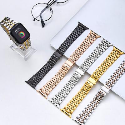 China Hot Sale Apple Watch Metal Bands Straps 304 Stainless Steel 304 Stainless Steel Watch Band Easy Installation for sale