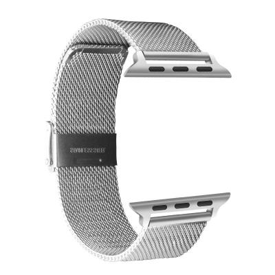 China Milanese Watch Release Installation Band 38 42mm Easy Casual Easy Stainless Steel Mesh Strap Metal Stainless Steel Apple with Connector for sale