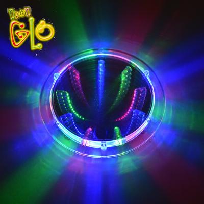 China New durable waterproof on/off switch flashing tunnel led light party decoration coaster for wine bottle drinks for sale