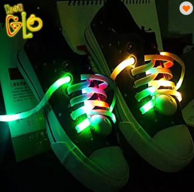 China Nonprofit Organizations Promotional Flashing Nylon Shoe Laces Light Up LED Shoe Laces for sale