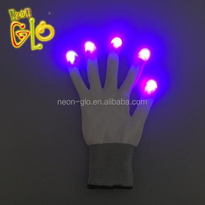 China Funny Costume Gift LED Flashing Glove With Rainbow Light for sale