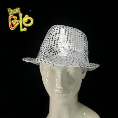 China Hot Sale Image Sequin LED Light Party Fedora Hat for sale