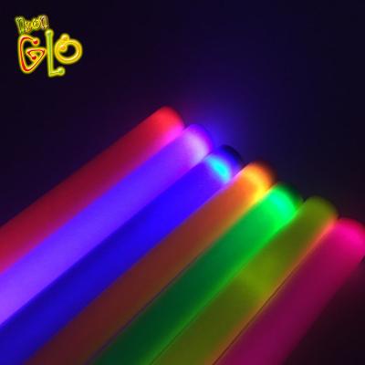 China Custom Promotional Led Color Light Foam Sponge Stick for sale