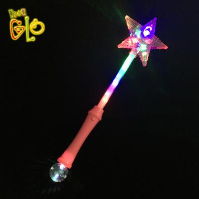 China Promotion hot sale led flashing star stick magic wand with disco ball for sale