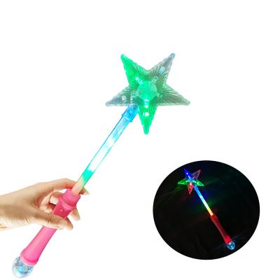 China Wholesale Promotion Neon-Glo Party Supplies New Year Novelty Kid Light Up Toys Glow In The Dark Magic Star Magic Wand Led Stick for sale