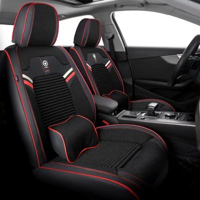 China High Elasticity Universal Leather Breathable Comfortable Seat Cover Four Seasons Hot Sale Suitable For Five Seat Car Car Seat Covers for sale