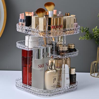 China Diamond Makeup Box 360 Rotating Stand Makeup Brush Mask Home Bathroom Sustainable for sale