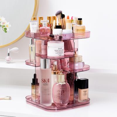 China Sustainable 360 ​​Degree Rotating Adjustable Makeup Organizer With 7 Layers Large Capacity Adjustable Cosmetic Organizer for sale