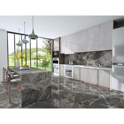 China Modern Natural Sized Gray Marble Slab Cut To Luxury Gray Marble Flooring for sale