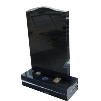 China EUROPEAN China Polished Black Granite Monuments Russian Headstone for sale