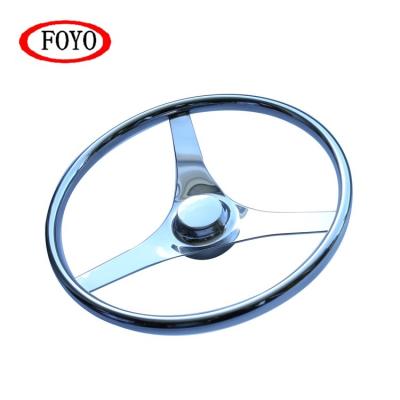 China Marine Hardware Fittings Foyo Boats and Boats Yacht Stainless Steel Steering Wheel for Boat for sale