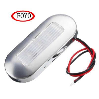 China Used in boat Foyo marine Marine Stainless Steel Warm White led oblong navigation light underwater courtesy light for boat and yacht for sale