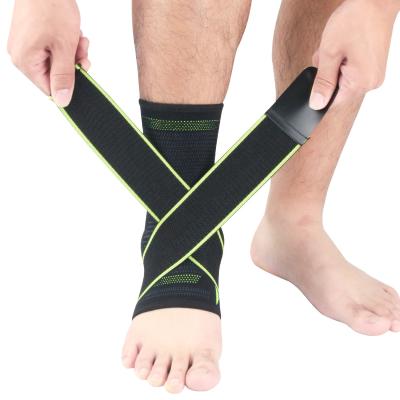 China Adjustable Flexible Silicone Cushion Sport Compression Foot Support Sleeve Ankle Brace Wrap for sale