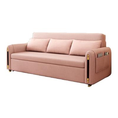 China Dual Function Removable Washable Folding Extended Living Room Fabric Sofa Bed One Seat Double Seat Lunch Break Sofa Bed for sale