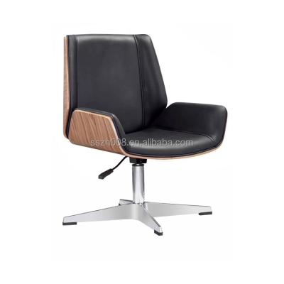 China Backrest (Height) Adjustable Ergonomic Lifting Computer Seat Leather Caster Office Stylish Rotating Premium Chair for sale