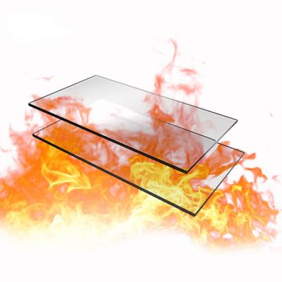 China Modern Fire Proof Glass For Fireplace Door Fire Resistant Stained Glass for sale