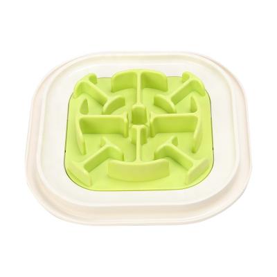 China Amazon Food Bowl Sustainable Hot Plastic Dog Pet Anti-Clog Slow Bone Conductive Circle Type for sale