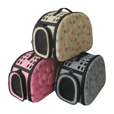 China Breathable Folding Pet Carrier With Handle And Shoulder Strap Travel Pet Cat Dog Carrier Bag, for sale