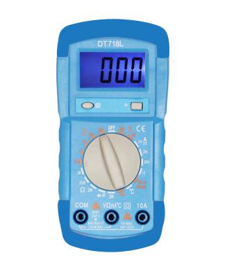 China Backlight Digital Multimeter With Temperature And Battery Test DT718L DT718L for sale