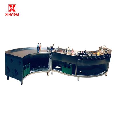 China Customizable/high quality Customized standard 304 stainless steel cocktail table Bar bartender workbench shaped cocktail table for sale