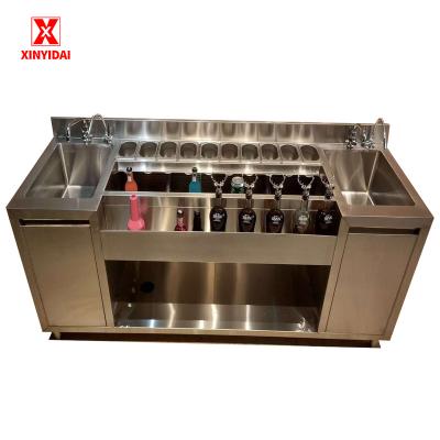 China Bar counter Customized cocktail station mixing table cocktail bar bar workbench for sale