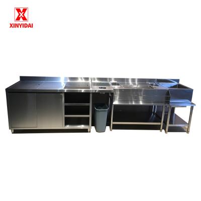 China Customizable/high quality Combination Cocktail Counter Set Bar Table Workbench Support Customized Cocktail Table Under the Counter for sale