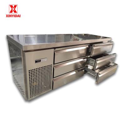 China Single temperature Drawer Refrigerator Table Restaurant Commercial Kitchen Refrigerator Drawer Refrigerator for sale