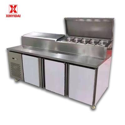 China Air-cooled Air cooled western food cabinet Stainless steel console Salad cabinet Pizza cabinet for sale