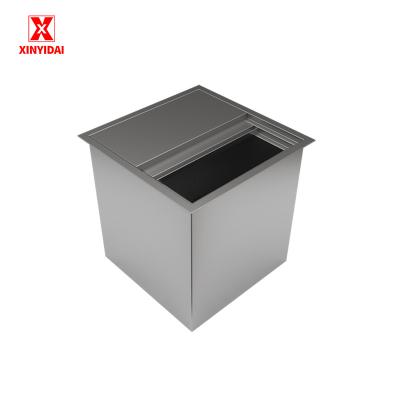 China Modern Customizable coffee shop ice storage tank embedded stainless steel insulated ice storage tank ice bucket for sale